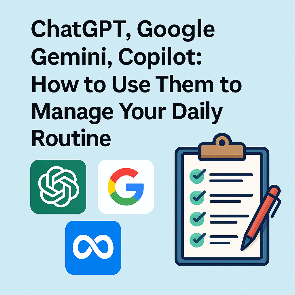 How to Use ChatGPT, Google Gemini, and Copilot to Manage Your Daily Routine